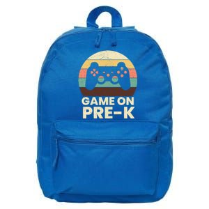 Game On PreK Video Game First Day Back To School Gamer Meaningful Gift 16 in Basic Backpack