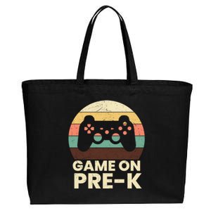 Game On PreK Video Game First Day Back To School Gamer Meaningful Gift Cotton Canvas Jumbo Tote