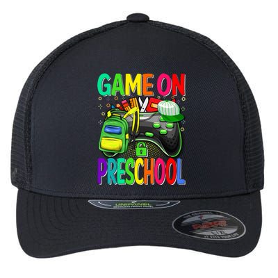 Game On Preschool Back To School Preschool Level Unlocked Gift Flexfit Unipanel Trucker Cap