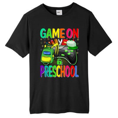 Game On Preschool Back To School Preschool Level Unlocked Gift Tall Fusion ChromaSoft Performance T-Shirt