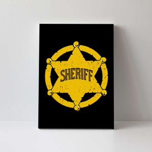 Graphic Occupation Police Officer Sheriff Badge Canvas