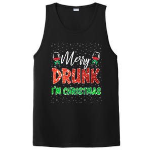 Glass Of Red Wine Merry Drunk IM Christmas Funny Xmas Gift PosiCharge Competitor Tank