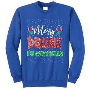 Glass Of Red Wine Merry Drunk IM Christmas Funny Xmas Gift Sweatshirt