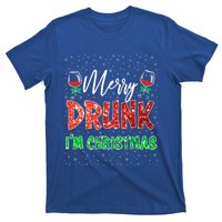 Glass Of Red Wine Merry Drunk IM Christmas Funny Xmas Gift T-Shirt