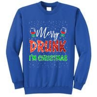 Glass Of Red Wine Merry Drunk IM Christmas Funny Xmas Gift Tall Sweatshirt