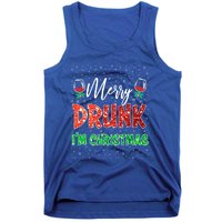 Glass Of Red Wine Merry Drunk IM Christmas Funny Xmas Gift Tank Top