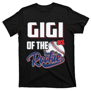 Gigi Of Rookie 1 Years Old Team 1st Birthday Baseball T-Shirt