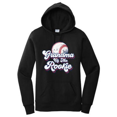 Grandma of Rookie 1st Birthday Baseball Theme Party Women's Pullover Hoodie