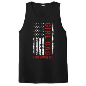 GirlDad Outnumbered Retro Fathers Day From Wife Daughter PosiCharge Competitor Tank