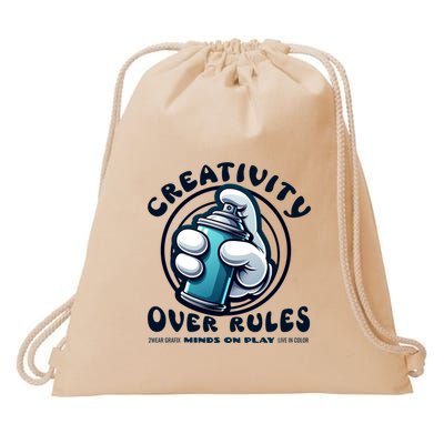 Graffiti Over Rules: Break All Boundaries Drawstring Bag