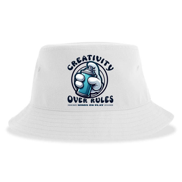 Graffiti Over Rules: Break All Boundaries Sustainable Bucket Hat