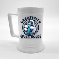 Graffiti Over Rules: Break All Boundaries Beer Stein