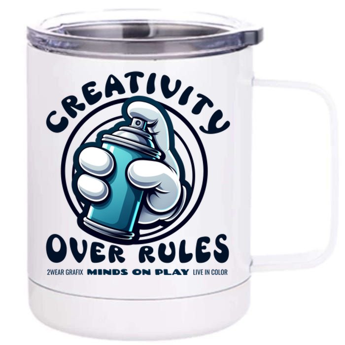 Graffiti Over Rules: Break All Boundaries 12 oz Stainless Steel Tumbler Cup