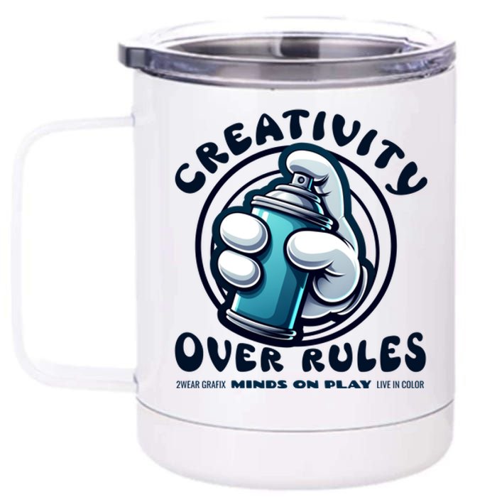 Graffiti Over Rules: Break All Boundaries 12 oz Stainless Steel Tumbler Cup