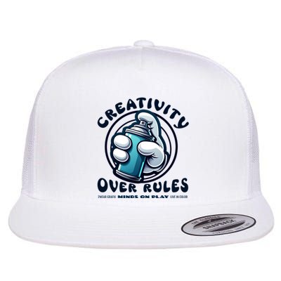 Graffiti Over Rules: Break All Boundaries Flat Bill Trucker Hat