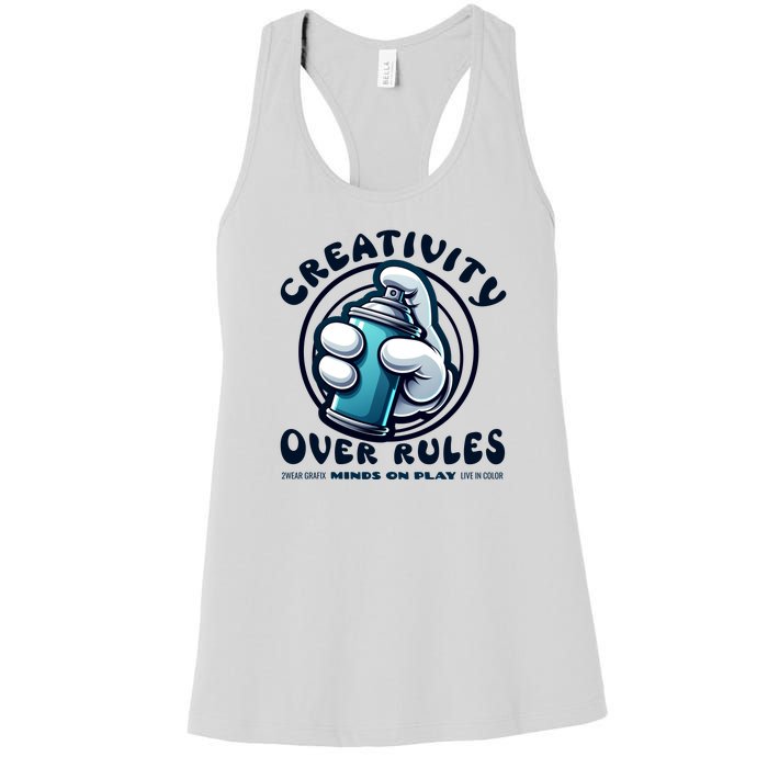 Graffiti Over Rules: Break All Boundaries Women's Racerback Tank