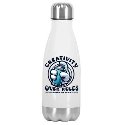 Graffiti Over Rules: Break All Boundaries Stainless Steel Insulated Water Bottle