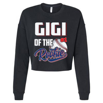 Gigi Of Rookie 1 Years Old Team 1st Birthday Baseball Cropped Pullover Crew