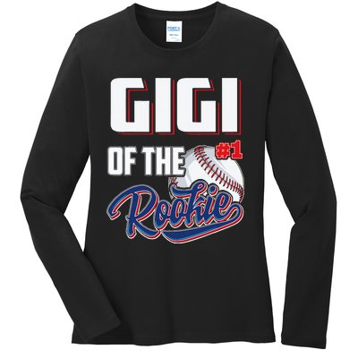 Gigi Of Rookie 1 Years Old Team 1st Birthday Baseball Ladies Long Sleeve Shirt