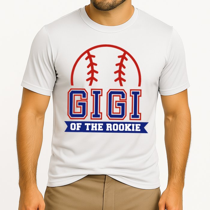 Gigi Of Rookie 1st Birthday Baseball Theme Matching Party Cooling Performance Crew T-Shirt