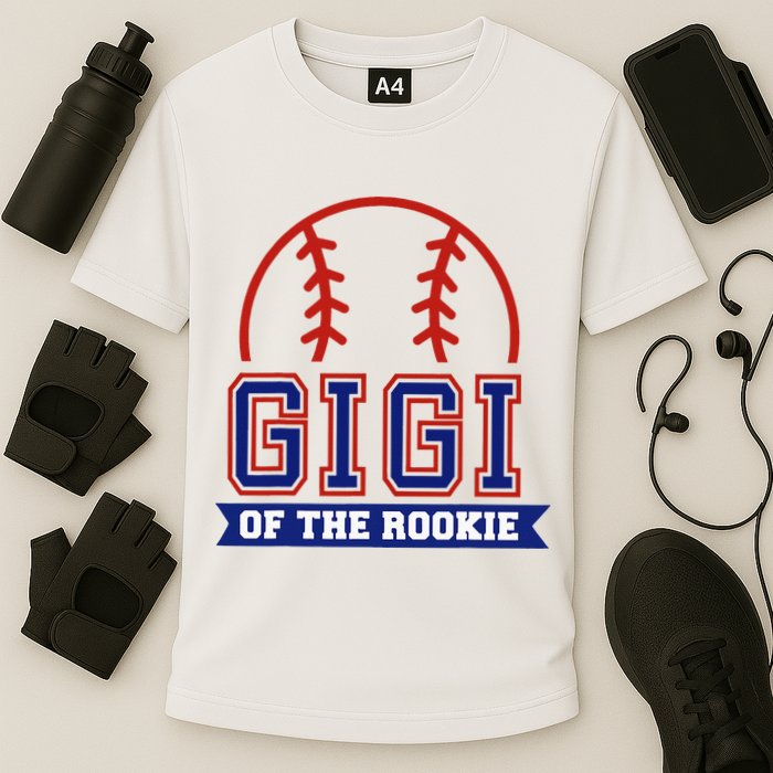 Gigi Of Rookie 1st Birthday Baseball Theme Matching Party Cooling Performance Crew T-Shirt