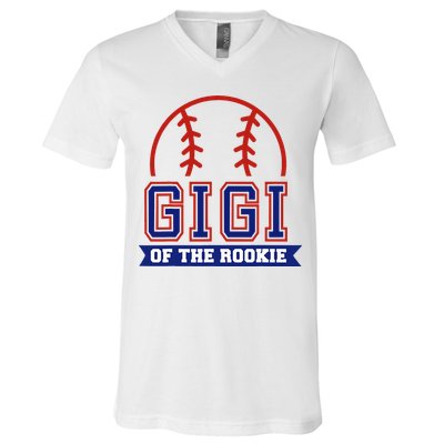 Gigi Of Rookie 1st Birthday Baseball Theme Matching Party V-Neck T-Shirt