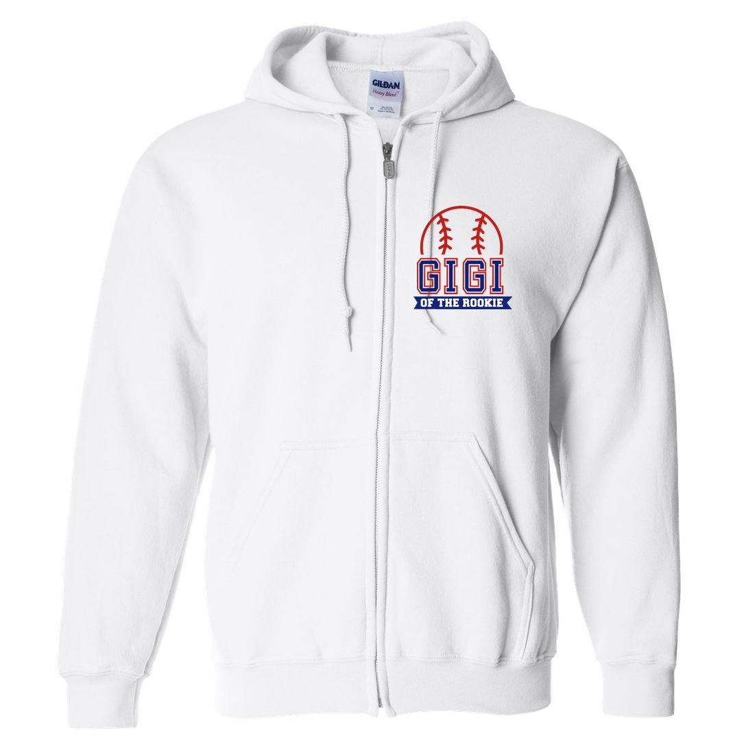Gigi Of Rookie 1st Birthday Baseball Theme Matching Party Full Zip Hoodie