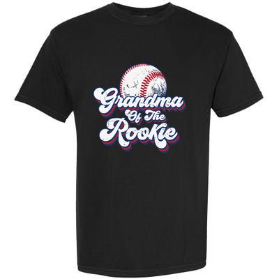 Grandma of Rookie 1st Birthday Baseball Theme Matching Party Garment-Dyed Heavyweight T-Shirt