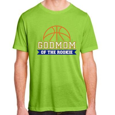 Godmom Of Rookie 1st Birthday Basketball Theme Matching Adult ChromaSoft Performance T-Shirt