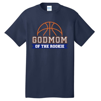 Godmom Of Rookie 1st Birthday Basketball Theme Matching Tall T-Shirt