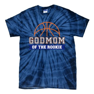 Godmom Of Rookie 1st Birthday Basketball Theme Matching Tie-Dye T-Shirt