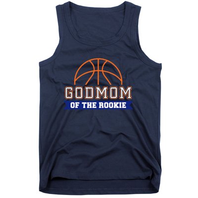 Godmom Of Rookie 1st Birthday Basketball Theme Matching Tank Top