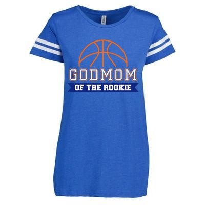 Godmom Of Rookie 1st Birthday Basketball Theme Matching Enza Ladies Jersey Football T-Shirt