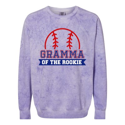 Gramma Of Rookie 1st Birthday Baseball Theme Matching Party Colorblast Crewneck Sweatshirt