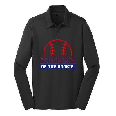 Gramma Of Rookie 1st Birthday Baseball Theme Matching Party Silk Touch Performance Long Sleeve Polo