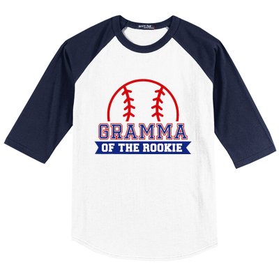 Gramma Of Rookie 1st Birthday Baseball Theme Matching Party Baseball Sleeve Shirt