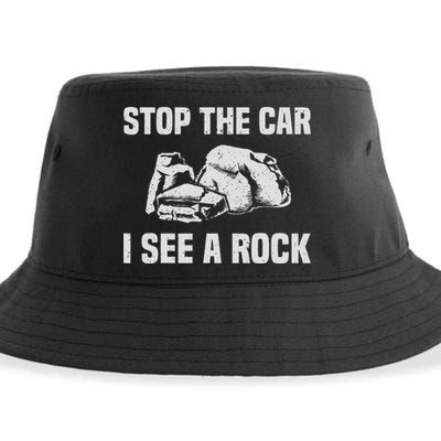 Geologist Outfit Rock Collector Stop The Car I See A Rock Sustainable Bucket Hat