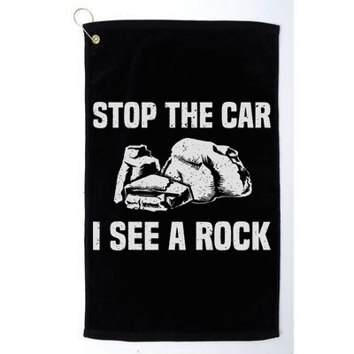 Geologist Outfit Rock Collector Stop The Car I See A Rock Golf Towel