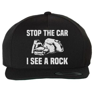 Geologist Outfit Rock Collector Stop The Car I See A Rock Wool Snapback Cap