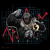 Gorilla Crashing Stock Market Impact Tech Backpack