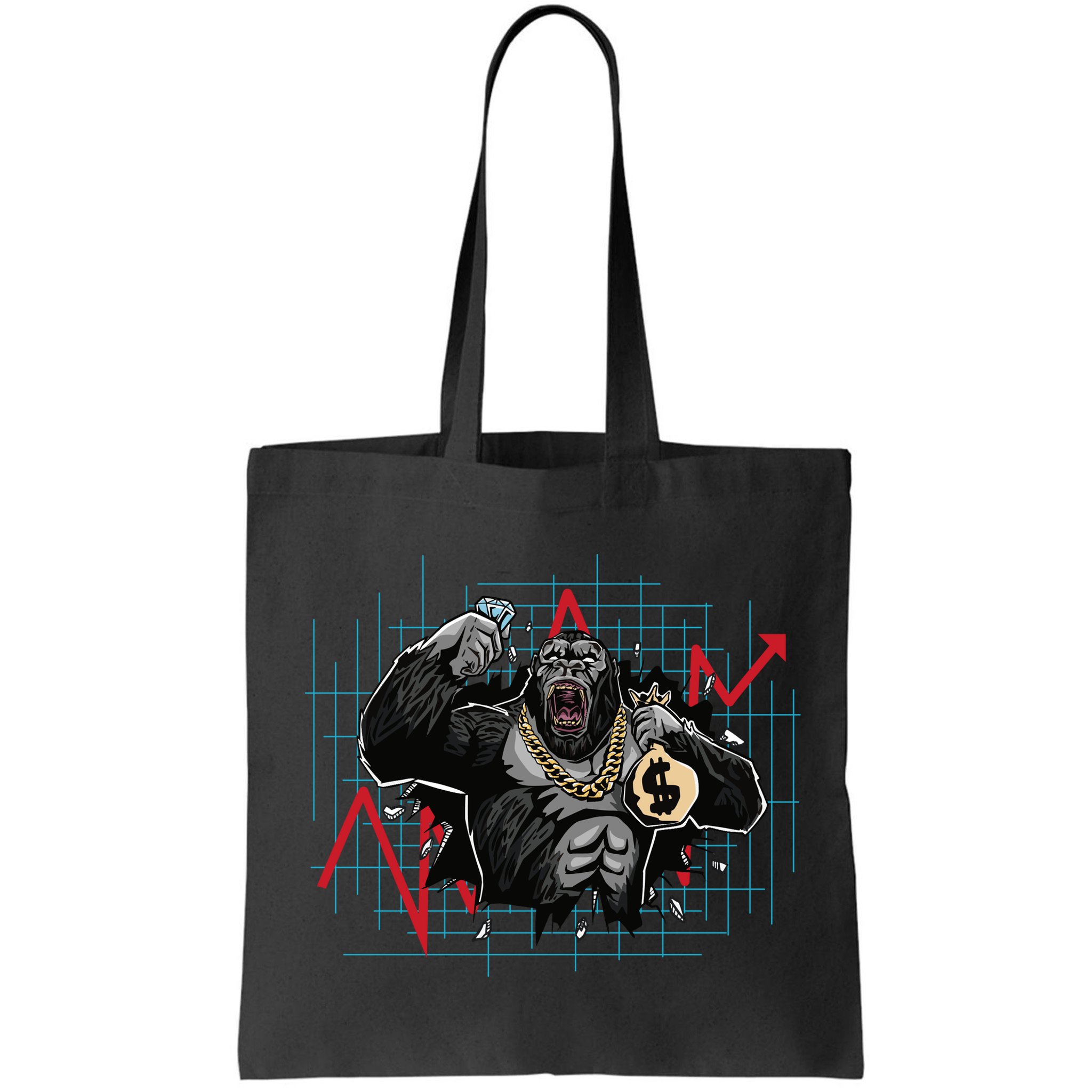 Gorilla Crashing Stock Market Bag