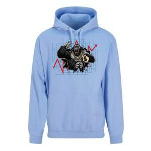 Gorilla Crashing Stock Market Unisex Surf Hoodie