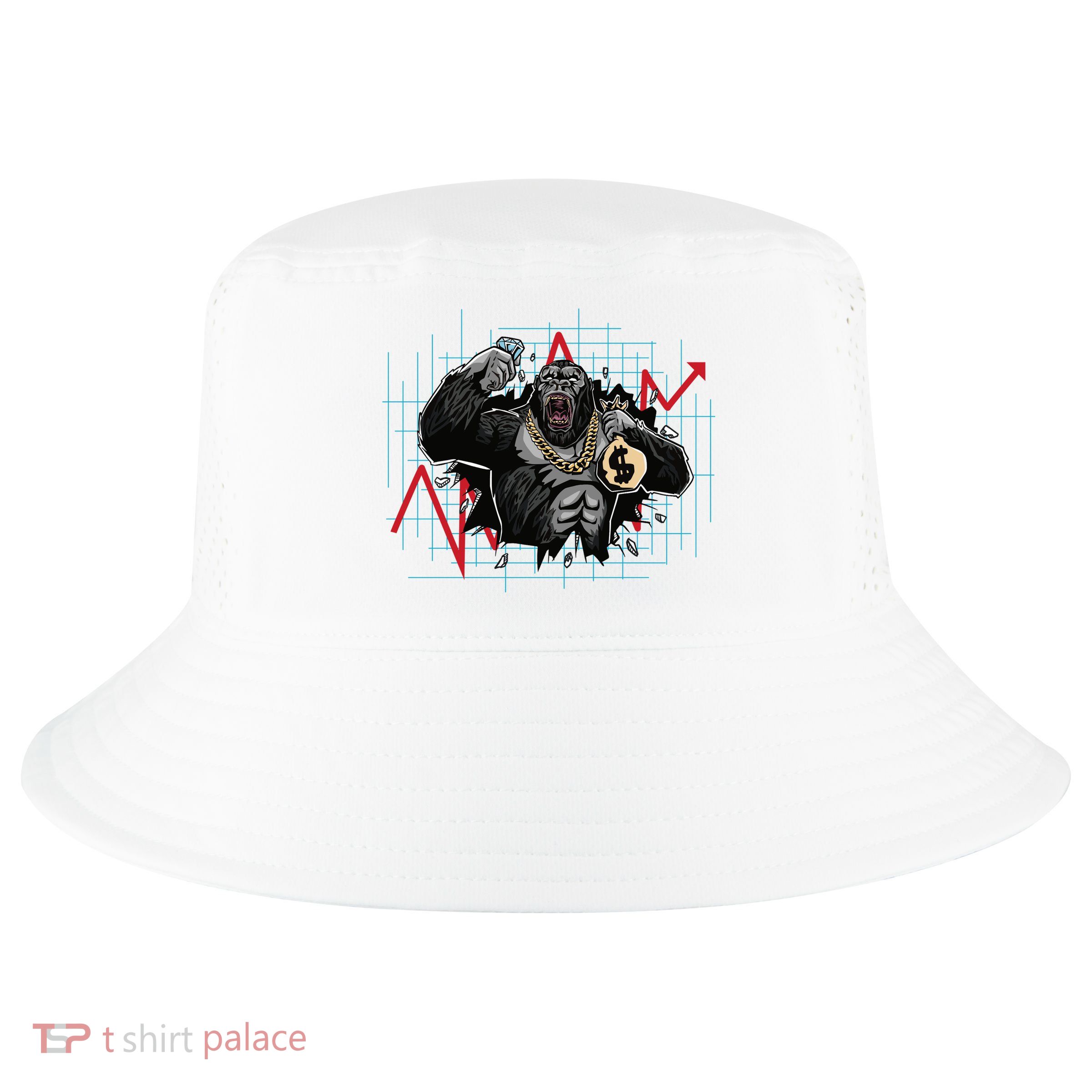 Gorilla Crashing Stock Market Cool Comfort Performance Bucket Hat