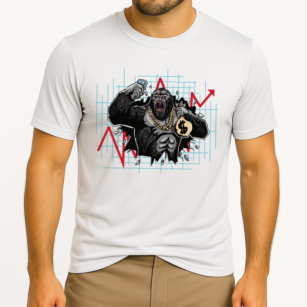 Gorilla Crashing Stock Market Performance Shirt