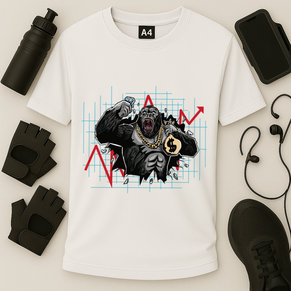 Gorilla Crashing Stock Market Performance Shirt