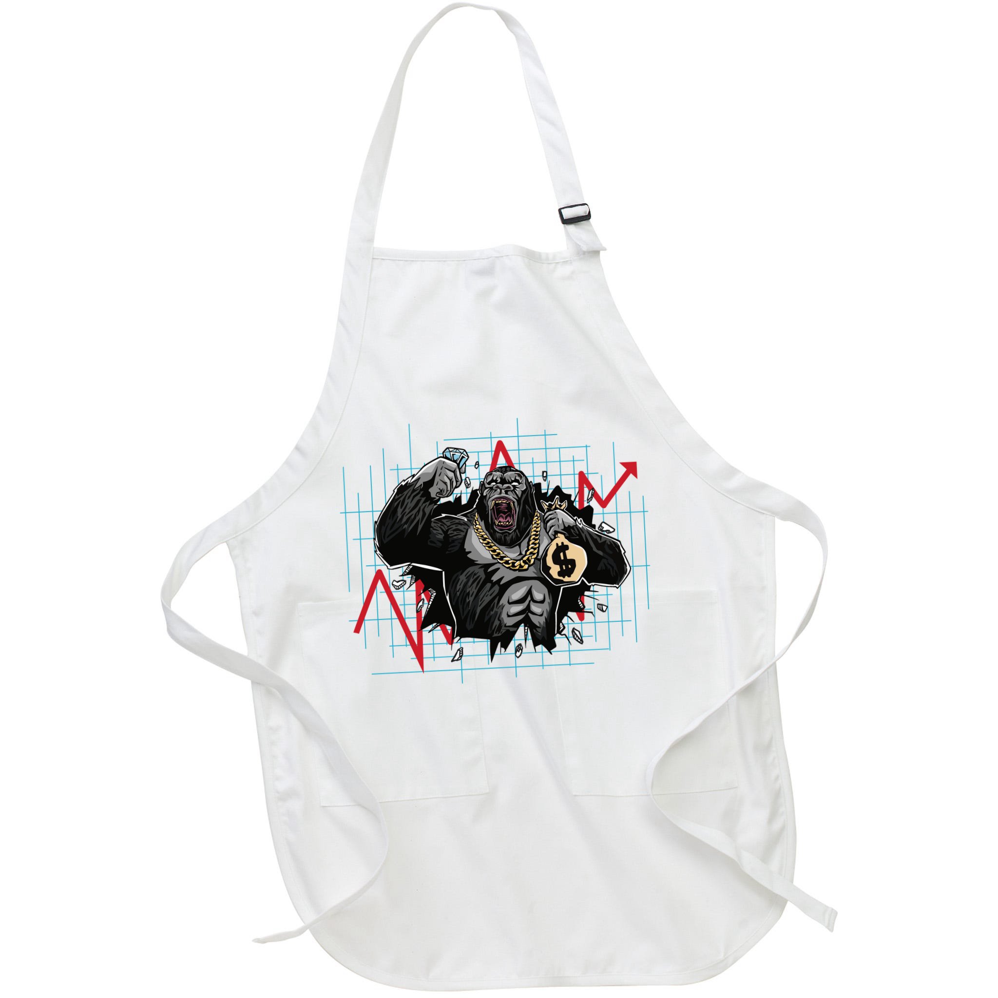 Gorilla Crashing Stock Market Apron