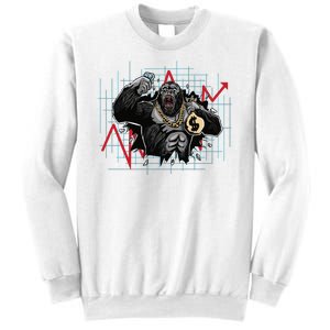 Gorilla Crashing Stock Market Sweatshirt