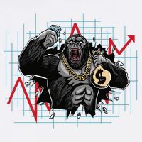 Gorilla Crashing Stock Market Button