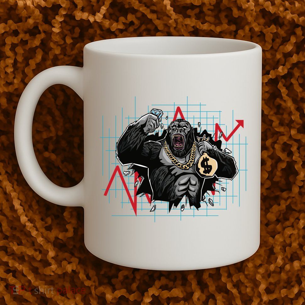 Gorilla Crashing Stock Market Mug