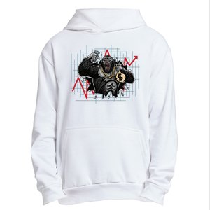 Gorilla Crashing Stock Market Urban Pullover Hoodie